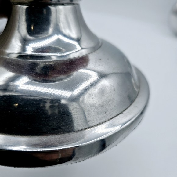 Pottery Barn Gemma Silver Tone Pillar Candle Holders - set of two - Picture 9 of 12